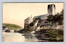 Dartmouth England, Dartmouth Castle, St. Petrox Church, Harbor, Vintage Postcard picture
