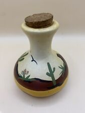 vintage Mexican pottery Vase 5in Tall picture