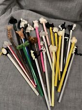 Lot Of 23 Vintage 1980’s Novelty Fuzzy Topper Unsharpened Pencils picture