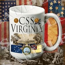 CSS Virginia CSA Naval 15-ounce American Civil War themed coffee mug picture