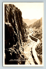 RPPC Postcard Loveland CO Colorado Big Thomspon Canon Canyon Estes Park Rd AZO picture