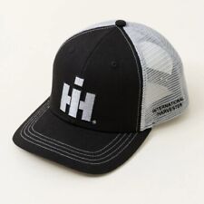 IH International Harvester *BLACK & SILVER MESH BACK* CAP HAT *NEW w/TAG* picture