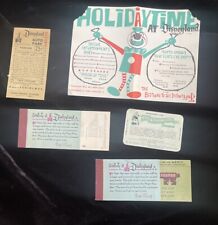 Vintage 1960s Disneyland magic Kingdom unused tickets/parking ticket/Plus more picture