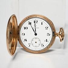 Waltham Hunter Pocket Watch 17j Movement 24189687 in Roy Etched 14k Gold Case picture