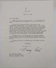 Jimmy Carter Signed 1991 Response Letter Urging Run For Presidency  picture
