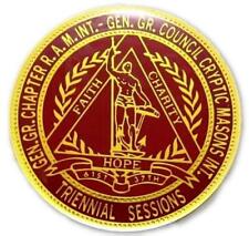 General Grand Council Cryptic Masons International Triennial Big Badge Pin picture