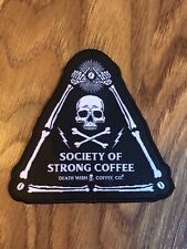 DEATH WISH SOCIETY OF STRONG COFFEE LMTD ED ALL SEEING EYE TRIANGLE PATCH - NEW picture