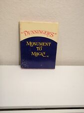 Dunninger's Monument to Magic. 1974. First Edition. picture
