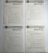 NASA Biographical Data Sheets July 1966 Astronaut Aldrin, Bean, Borman, Anders picture