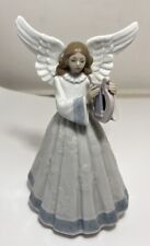 LLADRO Porcelain Angel Navidad Figurine Blue Robe Heavenly Harpist /Original Box picture