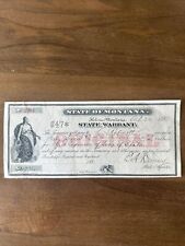 1891 Montana State Warrant  picture