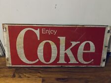 Vintage Enjoy Coca-Cola Metal Advertising sign Rustic look picture