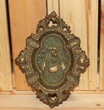 Antique Victorian ornate floral brass hunting ashtray picture