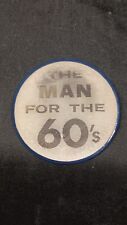 Vintage John Kennedy JFK Man of the 60's Political Pin Pinback Button Vari-Vue picture