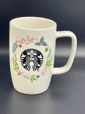 STARBUCKS Holiday Christmas Coffee Mug Mermaid Doves & Holly. EXCELLENT picture