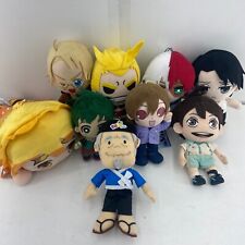 Mixed LOT of 9 Anime Plush Toy Dolls My Hero Academia Demos Slayer Haikyu picture
