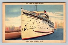 Steamship City Grand Rapids, Cruising Liner Great Lakes, Vintage Postcard picture