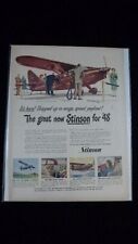 1948 Stinson Personal Aircraft Airplane Original Print Advertising picture