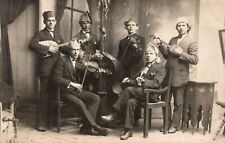 RARE ROMANIA 1910 MUSICAL BAND Orchestra GIURGIU PHOTO BY FOTO J. Josefovici picture