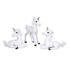 PT Mini Unicorns Set of 3 White Hand Painted Resin Mini Figures picture