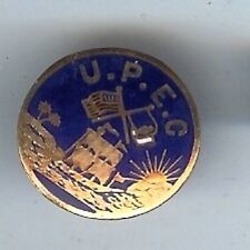 Vintage U.P.E.C. goldplated mini badge lapel stud pin Portuguese CALIFORNIA picture
