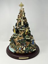 Rare Kinkade Visions of the Blessed Virgin Mary Illuminated Sculpture Mountain picture