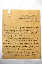 1914 Vintage Letter Royal Society Of Arts written & Singed by Henry Trueman Wood picture