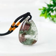 Natural Ghost Phantom Quartz Crystal Pendant Necklace Chakra Healing Stone Rock picture