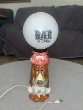 Vintage Hound Dog Droopy Boy Lighted BAR Globe Lamp Ice Pack Liquor Bar is Open picture