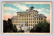 Pittsburgh PA-Pennsylvania, Homeopathic Hospital, Vintage c1918 Postcard picture