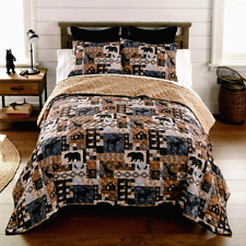 Lodge Queen Bed Quilt with Shams - Reversible picture