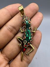 Beautiful Old Vintages Tibetan Jewelry A Unique Lizard 🦎 Brass Pendant picture