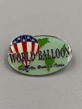 Vintage World Balloon Hot Air Balloon Rides Lapel Hat Vest Pin picture