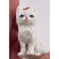 Vintage Bone China White Cat Kitten Figurine picture