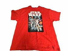 Star Wars Men's 4X Red Vintage Look Graphic T-Shirt Short Sleeve Crew Neck picture