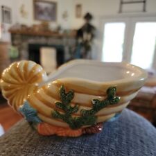 Ceramic Decorative Conch Shell Seashell Planter Trinket Dish Beach House Decor picture