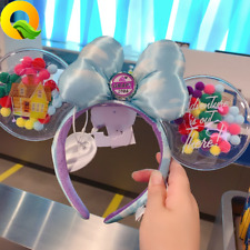 Disney Parks Disneyland UP Grape Soda Cap Balloons Minnie Ears Headband picture