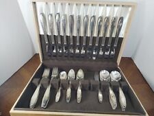 51 pc Oneida Wm A Rogers 1929 Countess Baroness Triple Plate Flatware Set for 12 picture