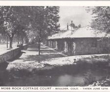 Moss Rock Cottage Court, Boulder CO 1951 Vintage White Border Postcard Unposted picture
