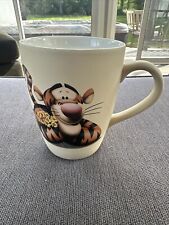 Vintage Disney Store Tigger Winnie The Pooh Daisies Large Ceramic Coffee Mug Cup picture