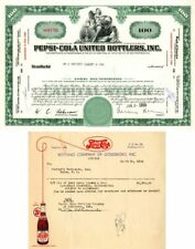 Pepsi-Cola United Bottlers, Inc - Stock Certificate with Invoice - Famous Soda C picture