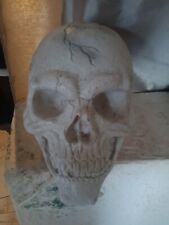 Vintage Ceramic Human Skull Coin Bank UNIQUE  picture