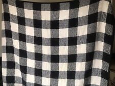 Vintage 1992 Herman Miller Black Checkered Plaid Wool Blanket RARE 73” X 63” #1 picture