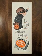 1957 Vintage Dubble Bubble Halloween Gum Print Ad, Trick Or Treat  picture