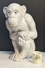 Vintage 1960s Life Sized Ceramic  Majolica Monkey picture