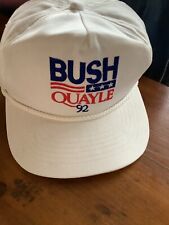 Autographed 1992 George Bush/ Dan Quayle Presidential Re-Election Campaign Hat picture