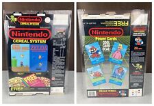 Vtg 1988 Ralston Nintendo Cereal System Box Zelda Mario Power Cards Back RARE picture