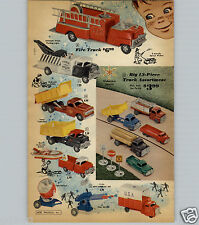 1959 PAPER AD 2PG Structo Toy Steel Truck Power Tow Wrecker Truck Dump Bulldozer picture