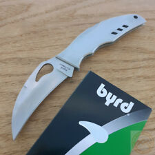 Byrd By Spyderco Crossbill Folding Knife 3½ 8Cr13MoV Steel Blade Steel Handle picture
