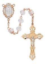 Rose Gold Plated Crystal Rosary picture